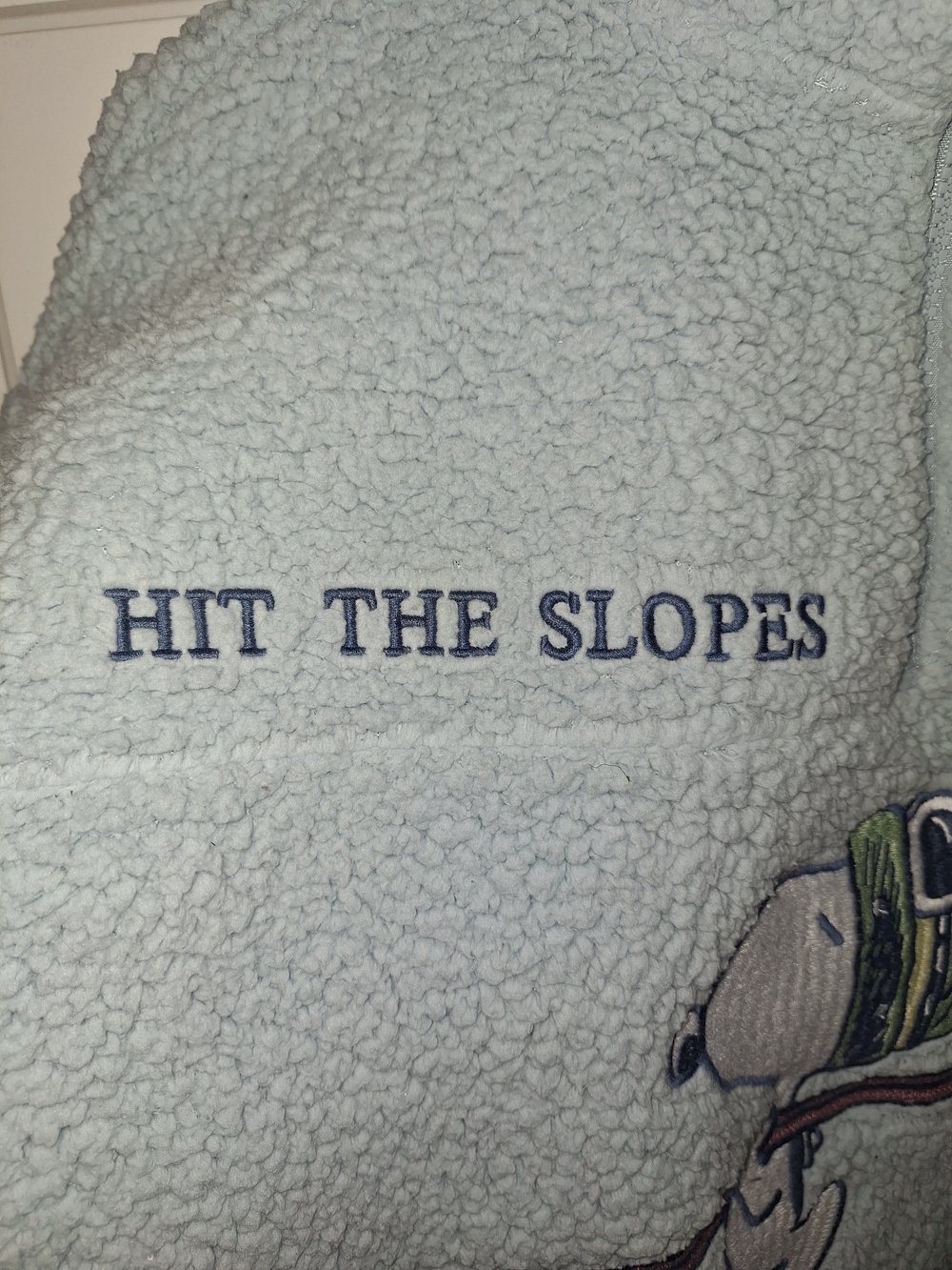 Snoopy Light Blue Sherpa Pullover - Stay Cool L - Picture 5 of 6